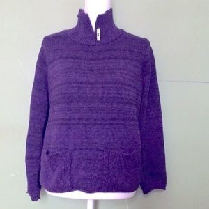 WILLOW purple long sleeved sweater with high neck‎